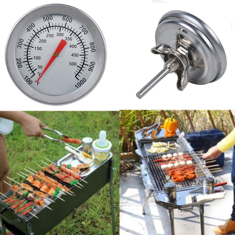 Stainless Steel Bbq Smoker Grill Thermometer Temperature Gauge 50