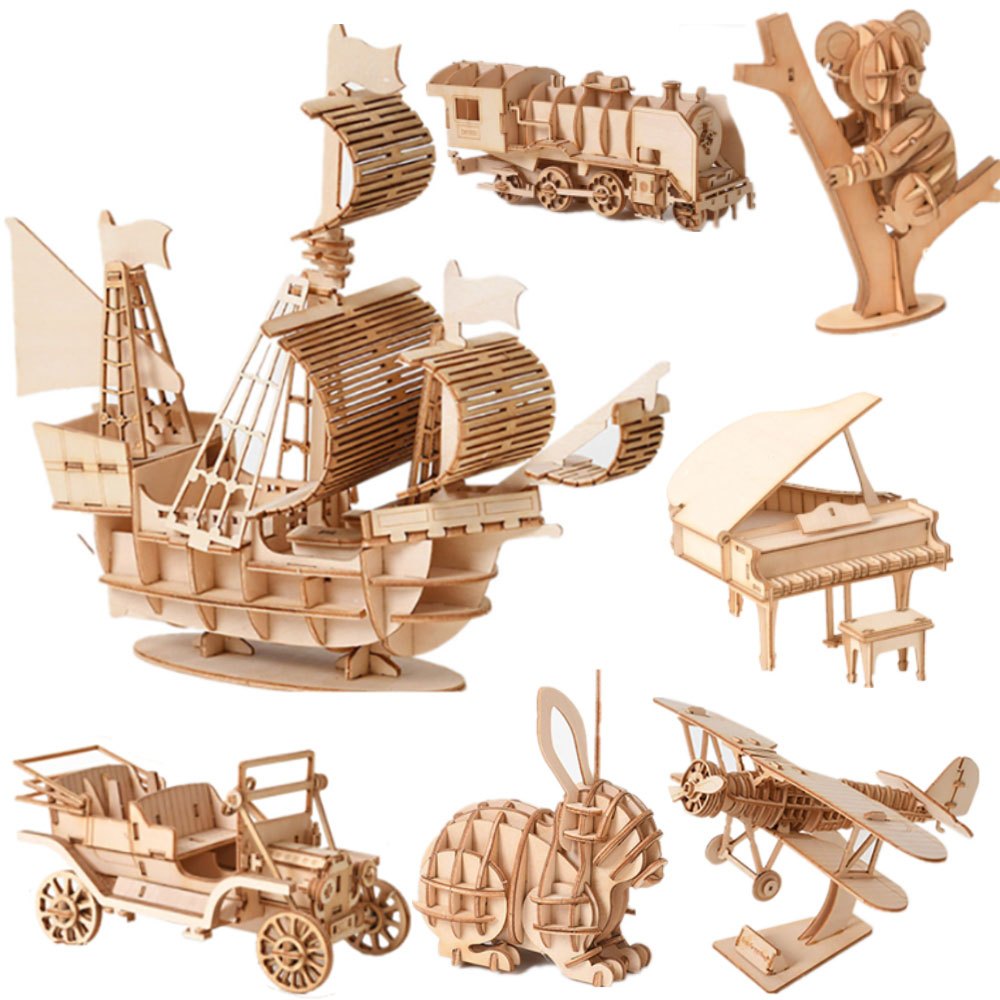 3d Diy Wooden Puzzle Model Handmade Mechanical Toy Building - Temu