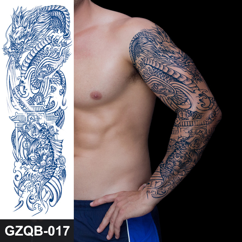Large Full Arm Tattoo Stickers Men Adult Tattoo Body Art - Temu Canada