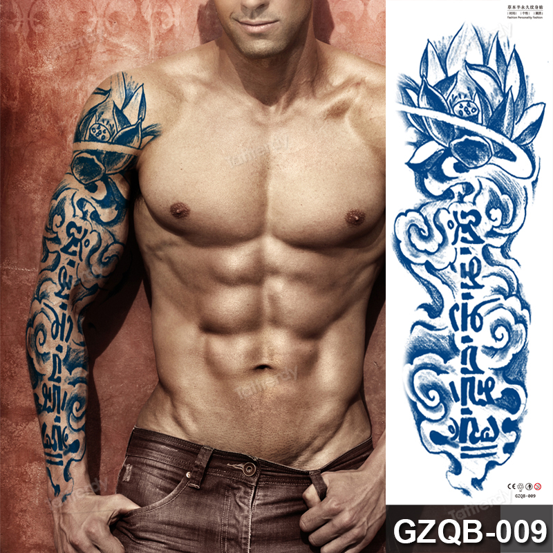 Large Full Arm Tattoo Stickers Men Adult Tattoo Body Art - Temu