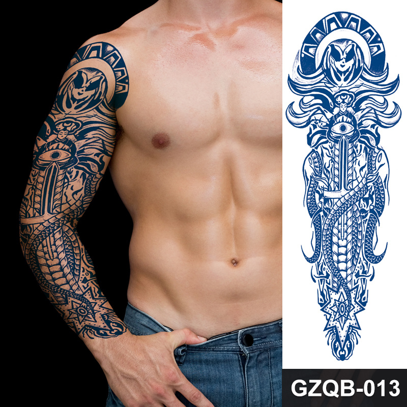 Large Full Arm Tattoo Stickers Men Adult Tattoo Body Art - Temu Republic of  Korea