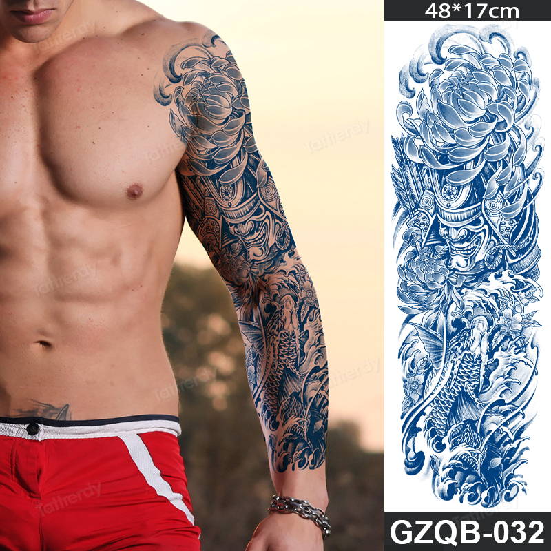 water dragon tattoo sleeve