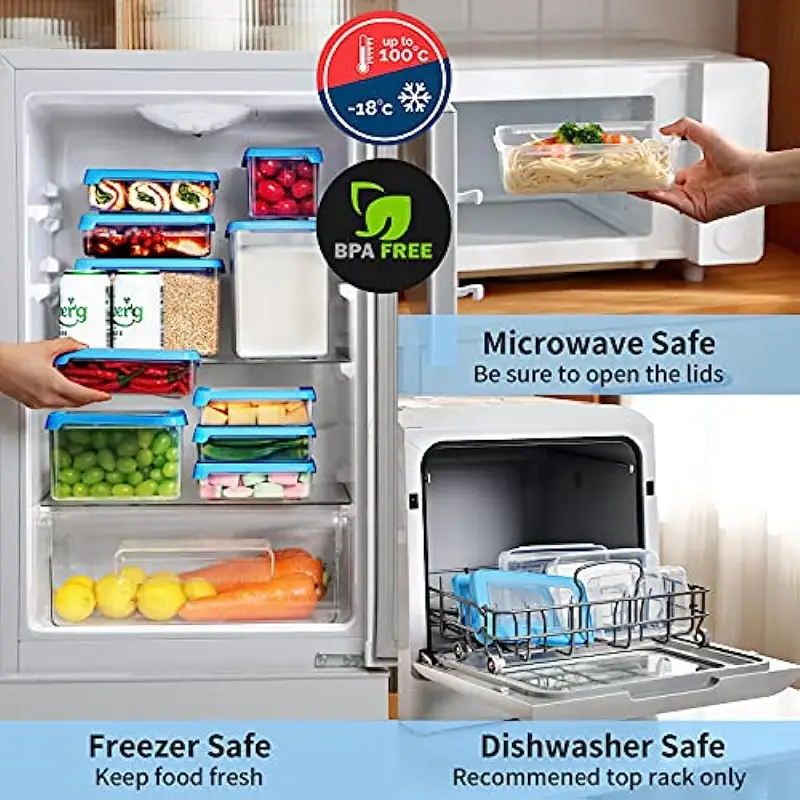 Kitchen Glass Storage Containers - Fridge, Freezer, Microwave and