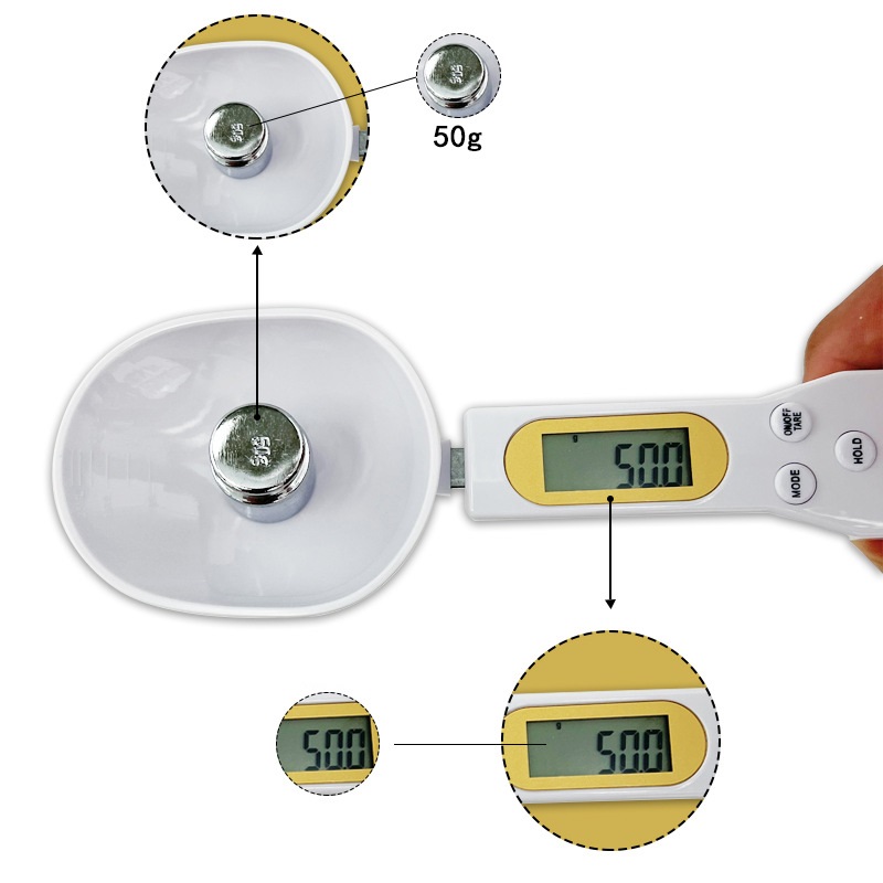 Electronic Digital Spoon 500/0.1g Kitchen Scales Measuring Tool Food Scale Spoon High Precision Electronic Measuring Spoons Weight Scale Portable