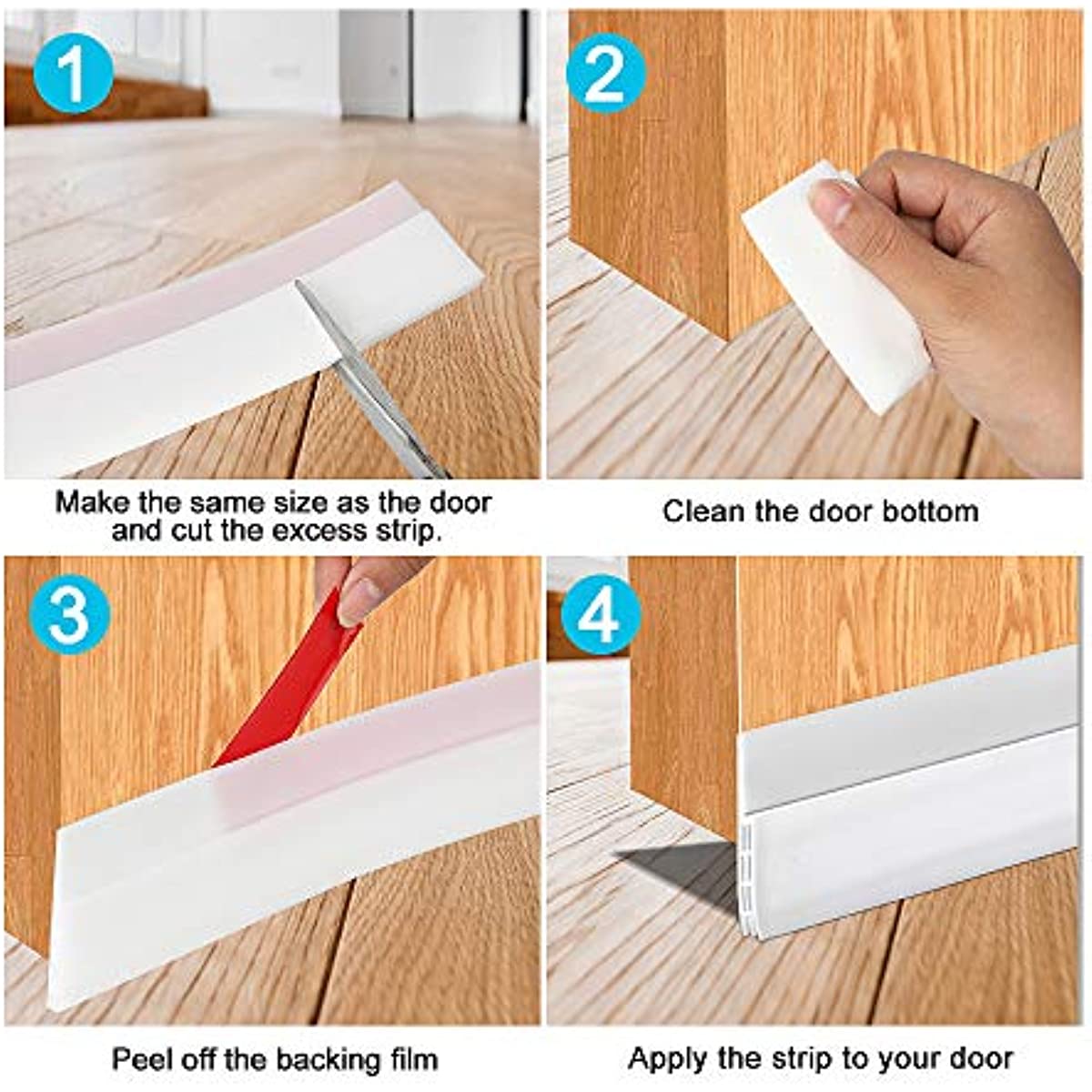 Door Draft Stopper Door Sweep For Exterior Interior Doors - Temu