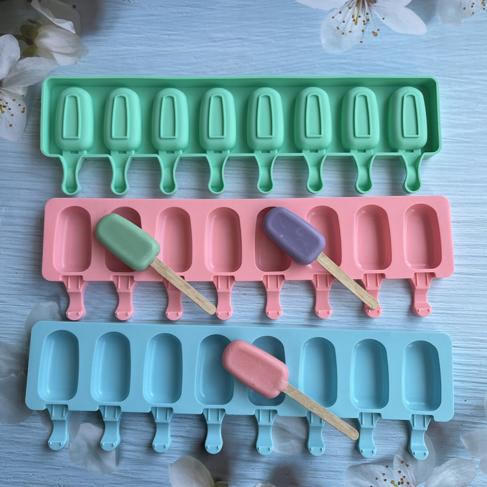 Juego de moldes para paletas para niños, 8 piezas de silicona para hacer  helados, moldes de helado congelados, accesorios de cocina, fácil – Yaxa  Colombia
