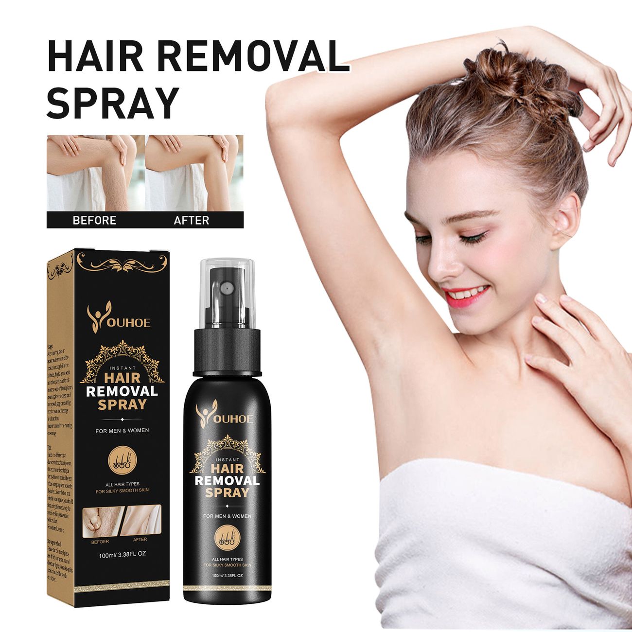 1pc Hair Removal Spray To Remove Armpit Hand Hair Leg Hair Armpit Hair Mild  Hair Dry Hair Removal And Hair Suppression | Check Out Today's Deals Now |  Temu