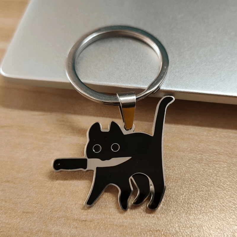 Mechanical Cat Keychain, Cat Keychain Accessory, Cat Fashion Keychain