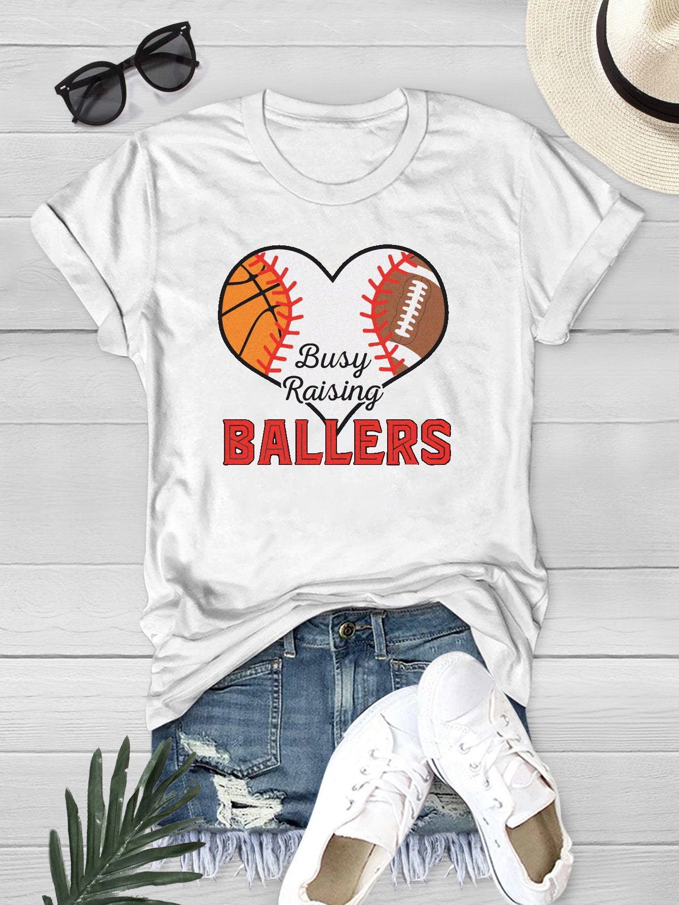  I Only Raise Ballers T Shirt Women Baseball Mom Tee