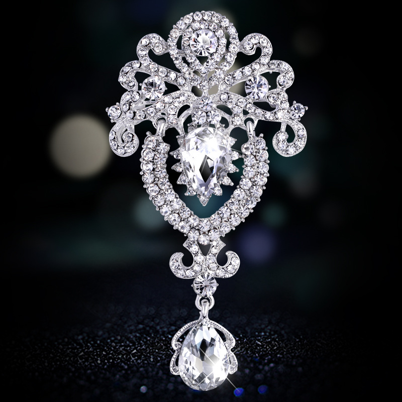 CDIYTOOL 500 Pcs Crystal Diamond Head Pins,Bouquet Flower