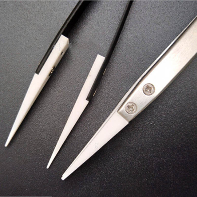 Precision Ceramic Ceramic Tweezers With Stainless Steel Handle