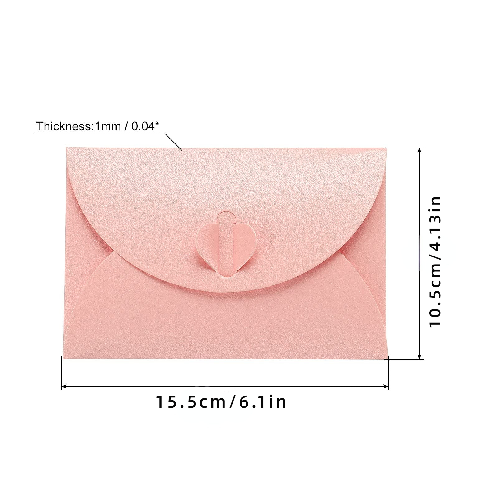 10PCS Small Greeting Card Envelopes Bronzing Love Pearl Paper Mini Envelope