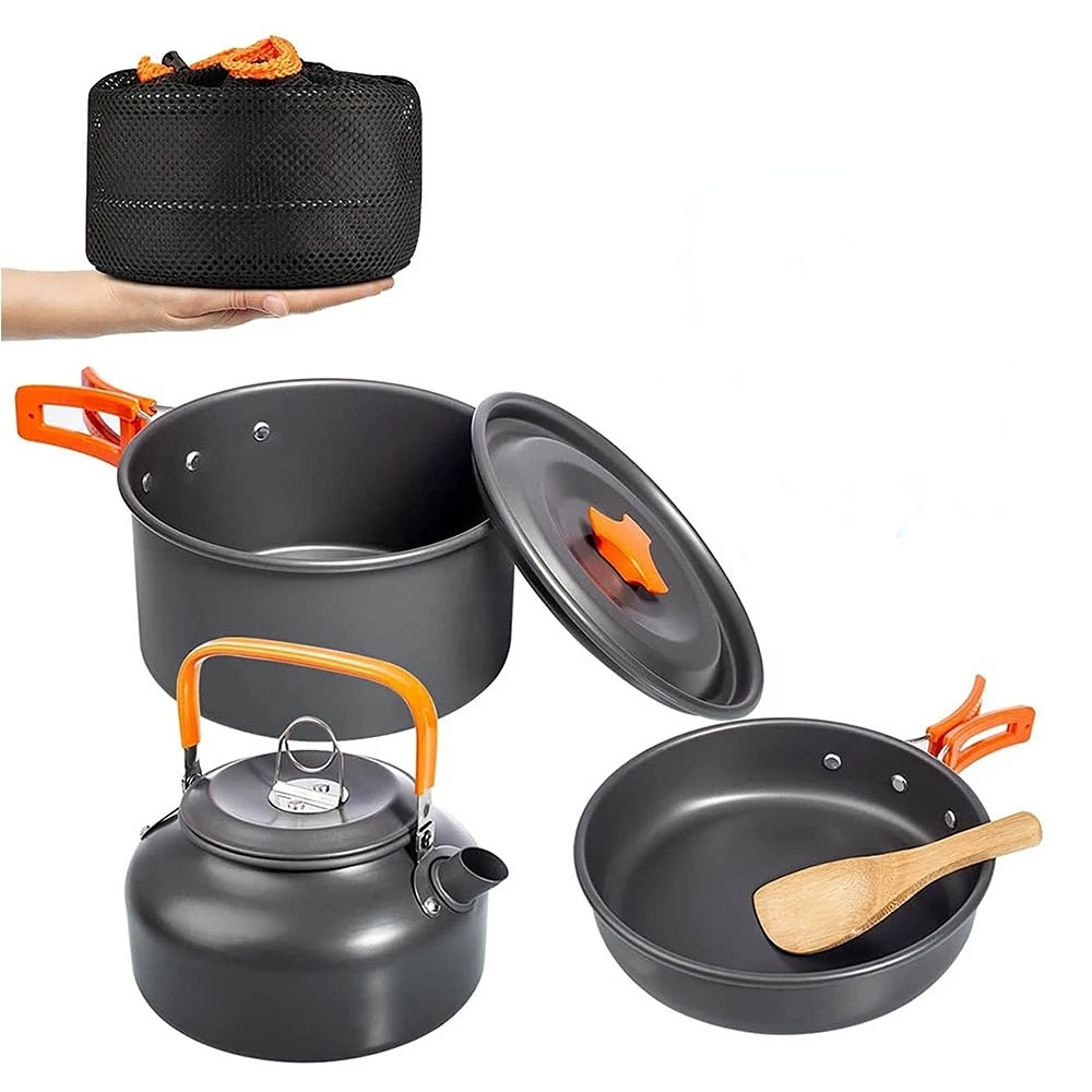 Detachable Handles Pot And Pan Set For Camping Fishing - Temu