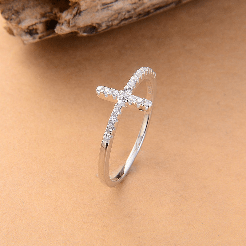Hollow Cross Rings For Women Stainless Steel Black Silver Color Cross  Finger Couple Ring Engagement Jesus Christian Jewelry