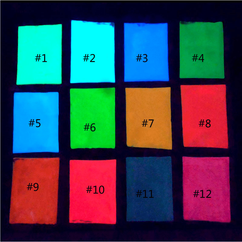12 Colors 20g Luminous Resin Pigment Kit Glow In the Dark Powder Pigment  Colorant Dye Fluorescent Resin DIY colorful paint star
