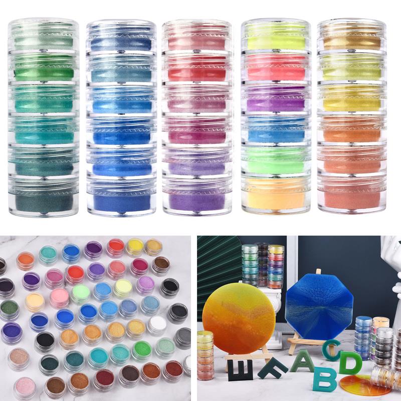 1set 18 Colors Mica Powder Epoxy Resin Color Pigment Dye Set Cosmetic Grade  Mica Powder for Lip Gloss Soap Making Bath Bomb COC