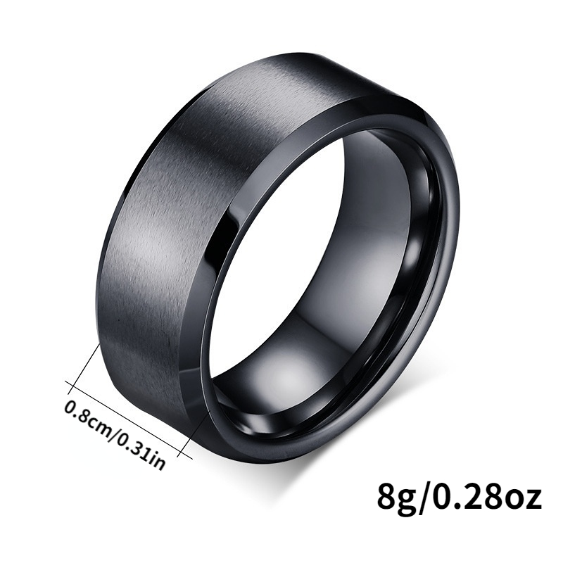 1pc Mode Edelstahl Ring Titan Silber Farbe Schwarz Goldene - Temu Germany