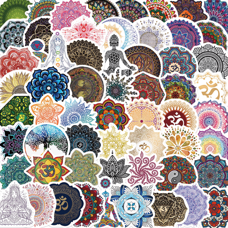 Mandala Stickers Vinyl Waterproof Mandala Stickers For - Temu