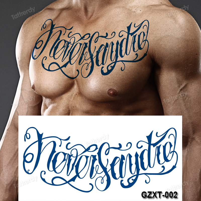chest tattoos lettering