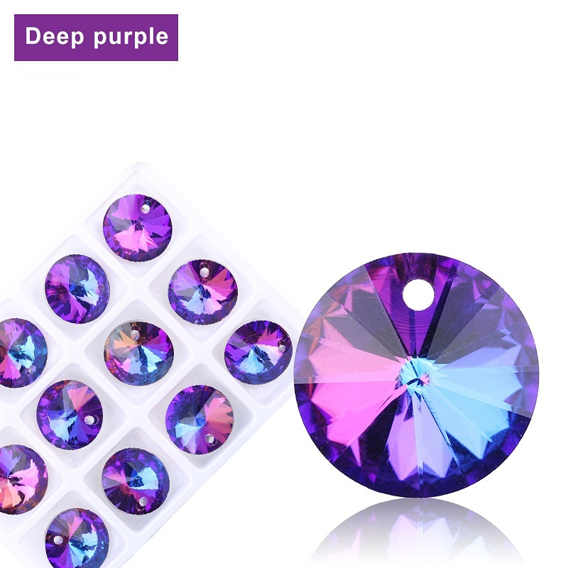 TEMU 10 pièces/lot Perles Pendentif Satellite 14mm - Verre Rond Étincelant pour Création de Bijoux DIY, Brillant Adapté pour , Boucles d'Oreilles,