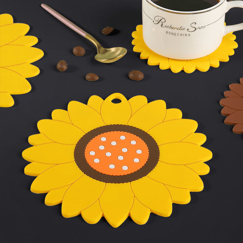 Heat Resistant Silicone Placemat With Embossed Flower Design - Temu