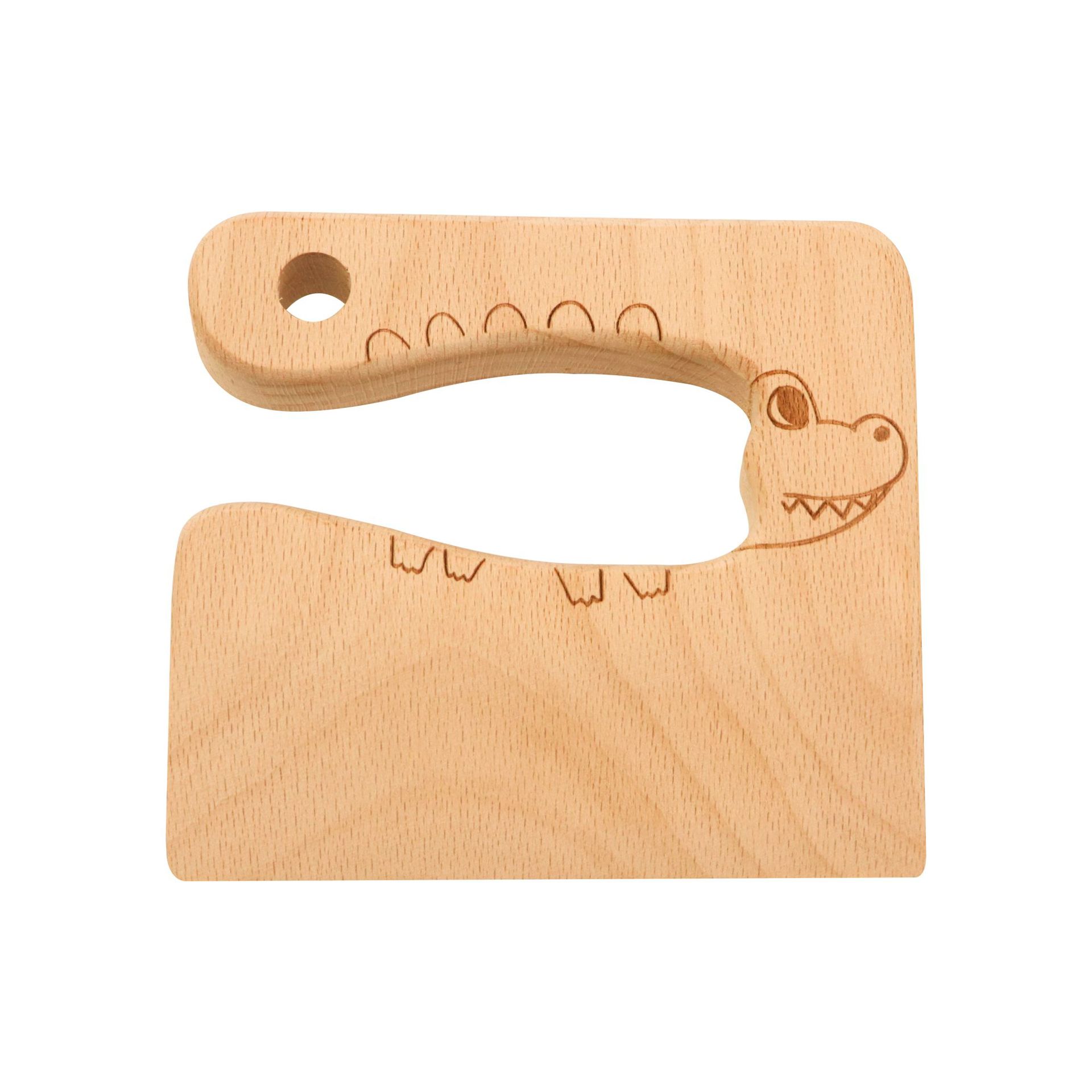 Cute Fish Crocodile Pattern Wooden Knife Safe For Kids - Temu