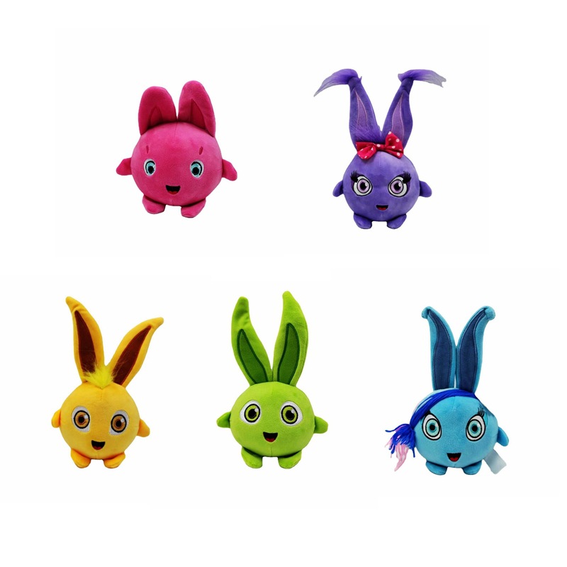 1pc Sunny Bunnies Plush Toys Stuffed Ball Shaped Cartoon Bunny Animal Cute  TV Figures Children Toddlers