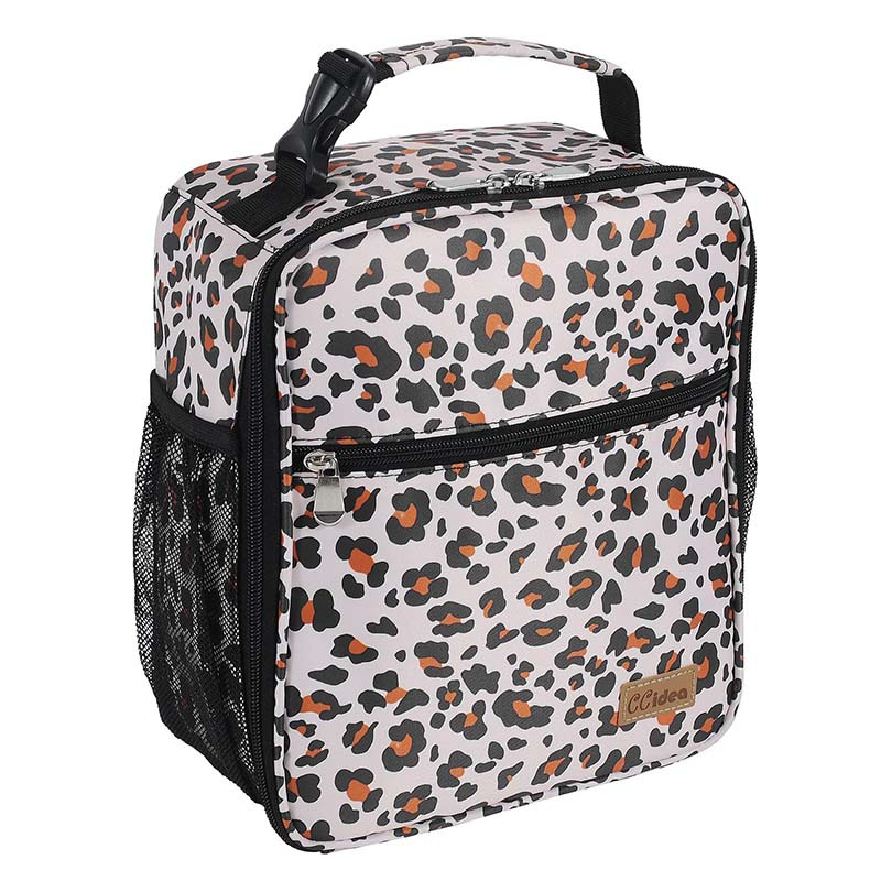 Portable Zipper Lunch Bag with Side Pocket