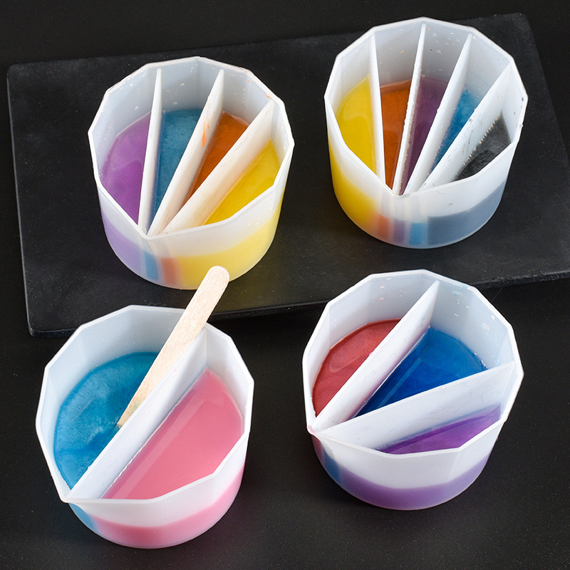 Split Cup Paint Pouring Silicone Resin Mold Craft Diy Mould - Temu