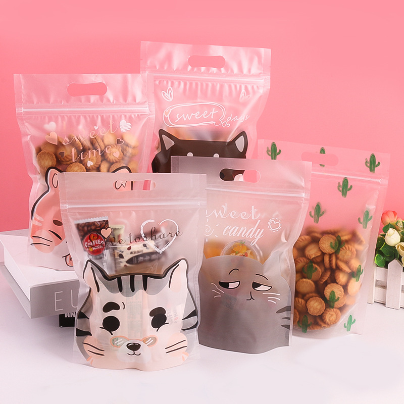 Food Storage Bags Cute Cartoon Food Packaging Bag Reusable - Temu