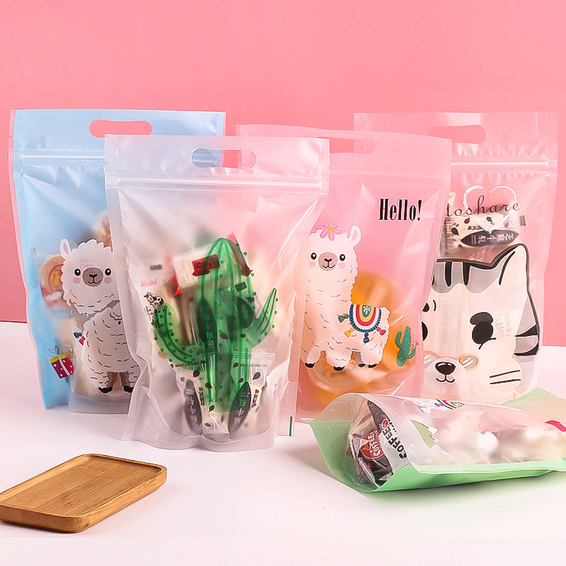 Food Storage Bags Cute Cartoon Food Packaging Bag Reusable - Temu