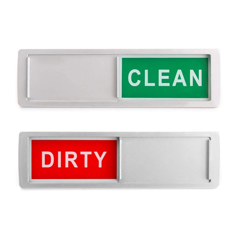 Kitchen Dishwasher Clean Dirty Sign Magnet Non-Scratching Strong