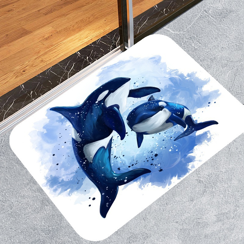 Whale And Dolphin Bath Mat For Tub For Kids Non slip Bath - Temu