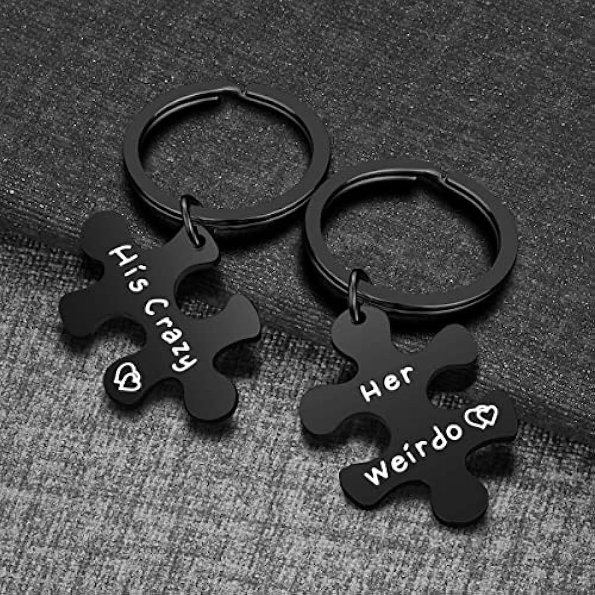 Couple Keychain Valentine's Day Gift Couple Gifts for Boyfriend and  Girlfriend His Crazy Her Weirdo Couple Keychain for Him and Her