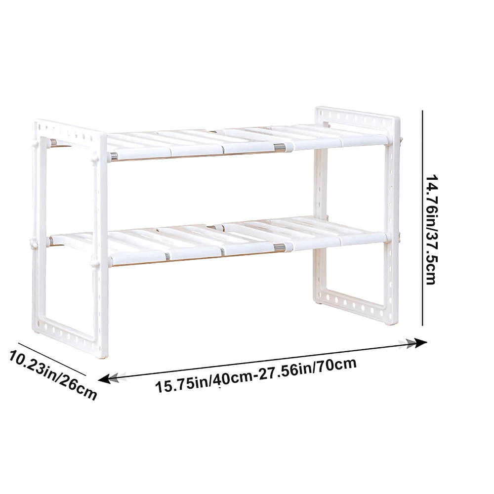 Kitchen Shelf 2-tier Sliding Under Sink Organizer Durable Metal  Construction Storage Rack For Kitchen Bathroom - AliExpress