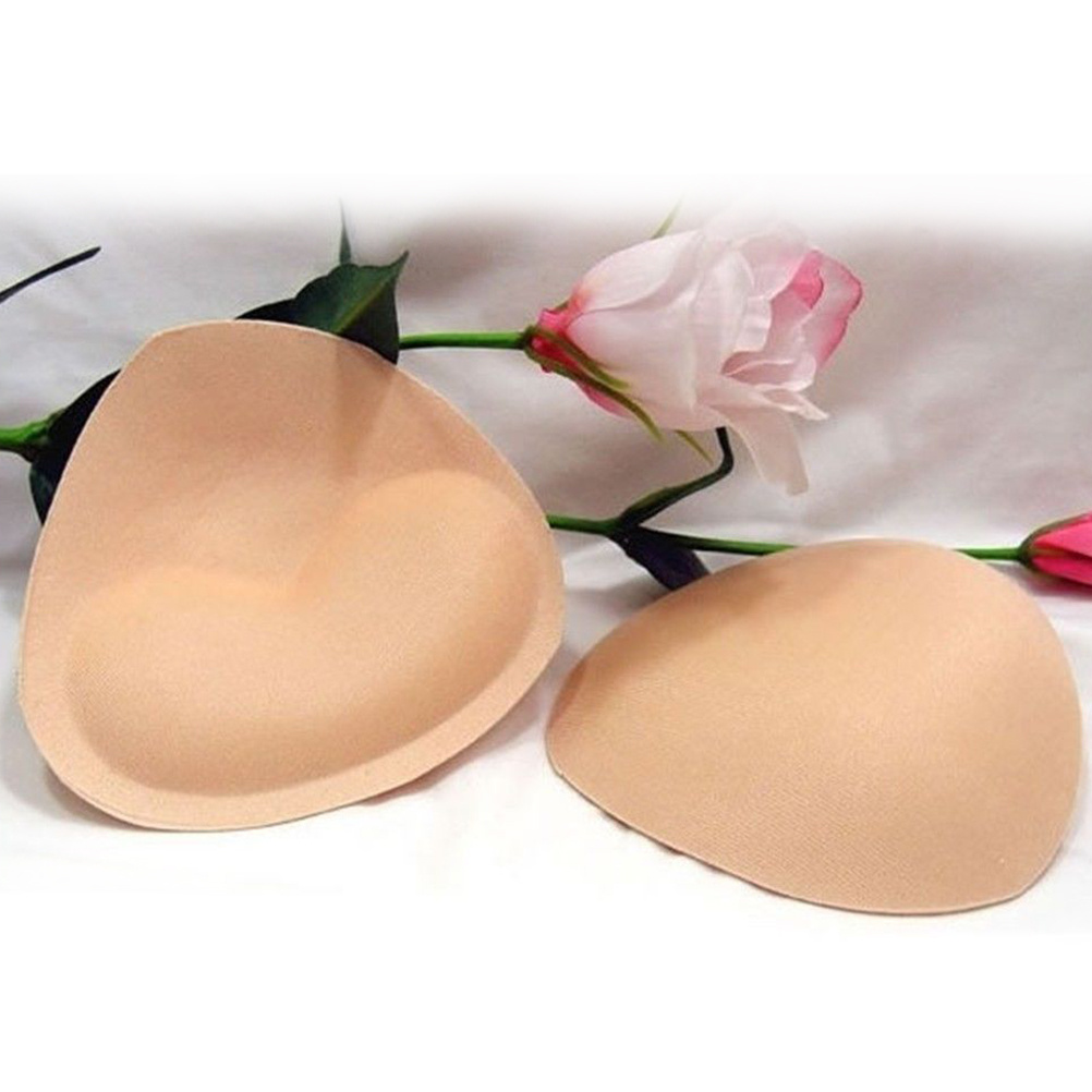 Silicone Form Breast Enhancer Booster w/ Brown Nipple Bra Inserts