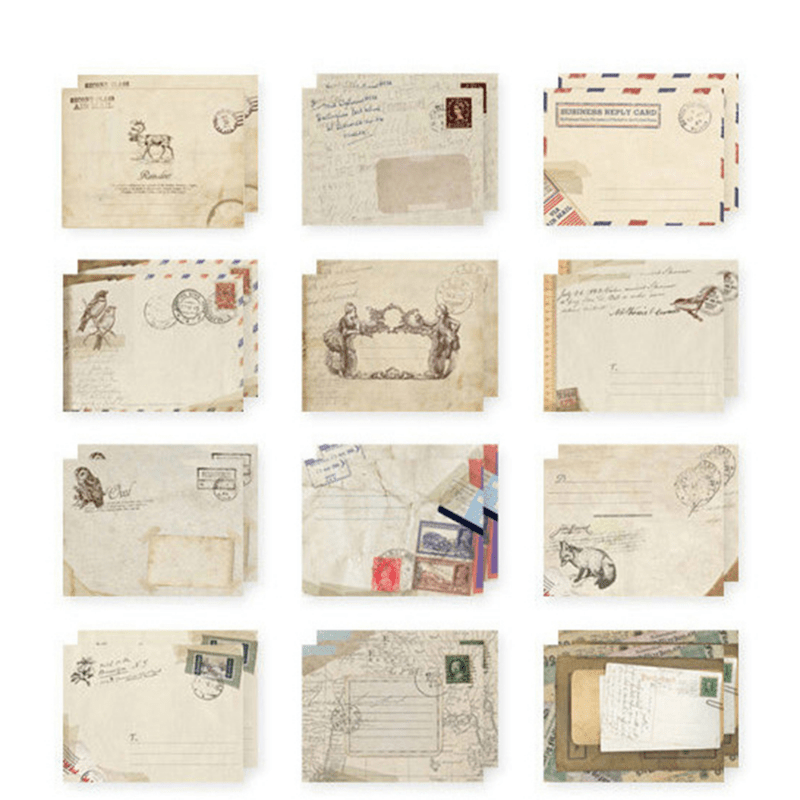 10 Pieces Lot Large Vintage Envelope Postcard Letter Stationery Paper  Airmail Vintage Office Supplies Kraft Envelope. Greeting Retro Style 
