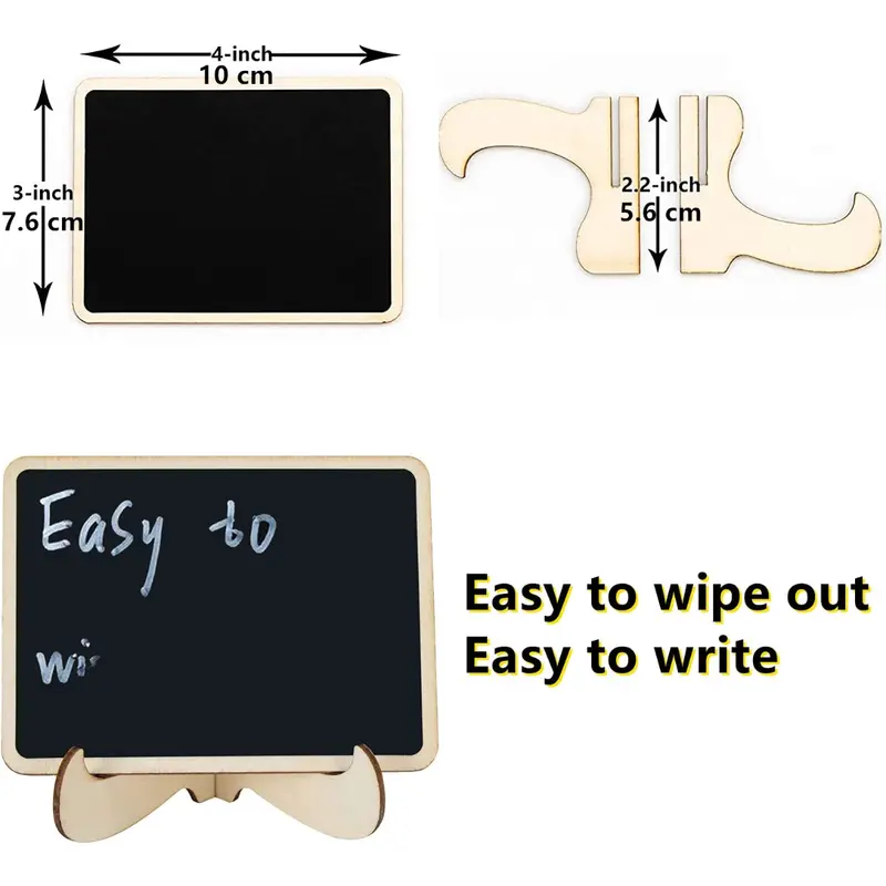 Mini Chalkboards Signs With Easel Stand Small Rectangle - Temu