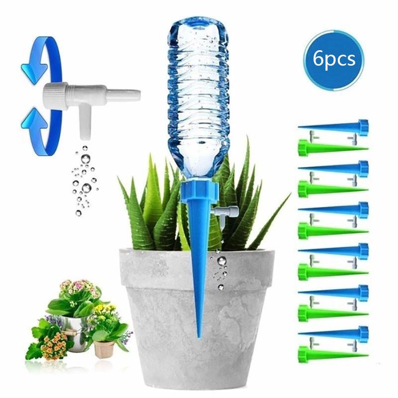 

6pcs/set Automatic Watering Irrigation Spike Garden Plant Flower Drip Sprinkler Water Droplet