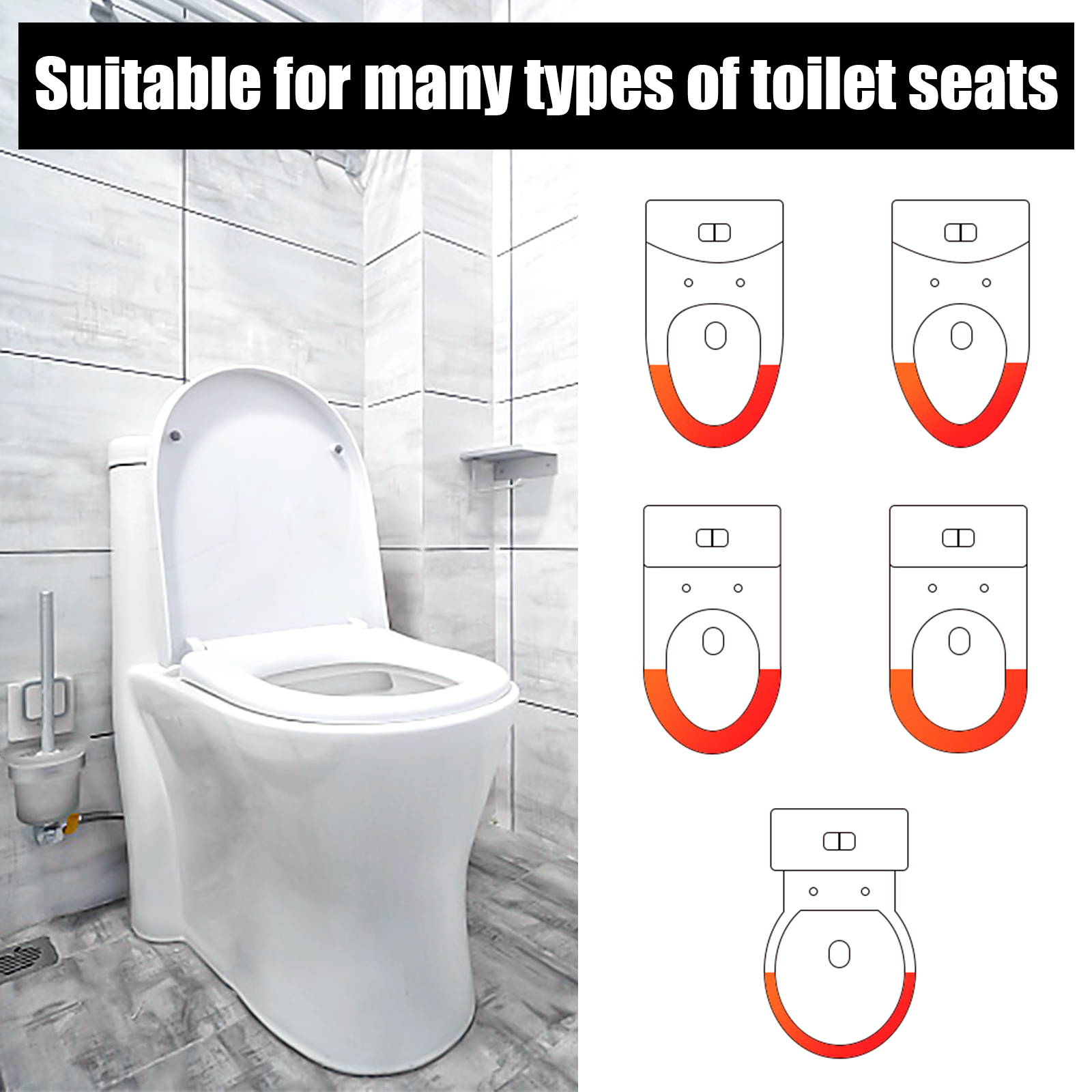 Vis universelle pour siège de toilette - Vis de couvercle de toilette -  Boulons de charnière de siège