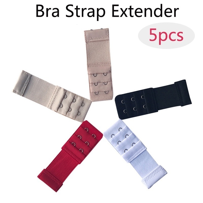 5Pcs/Pack Bra Extender 2 Hooks Women Bra Extension Strap Underwear