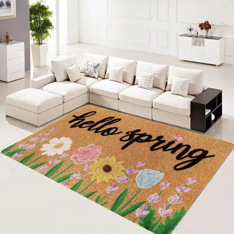 Dandelion Door Mat Indoor Outdoor Rug, Large Funny Front Door Mat