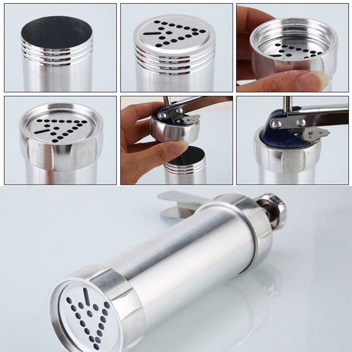 Cookie Press Maker Kit for DIY Biscuit Maker and Decoration Kitchenware  Stainless Steel Baking Tools