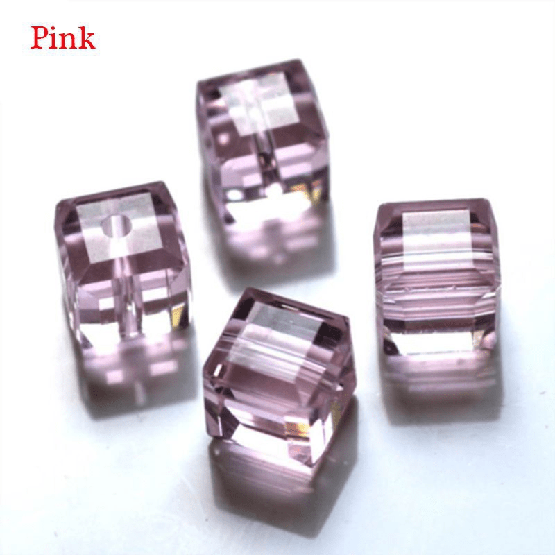 2mm 3mm 4mm AB Color Cube Faceted Czech Crystal Bead Loose Spacer Square  Glass Beads For DIY Jewelry Making Findings 189-98pcs