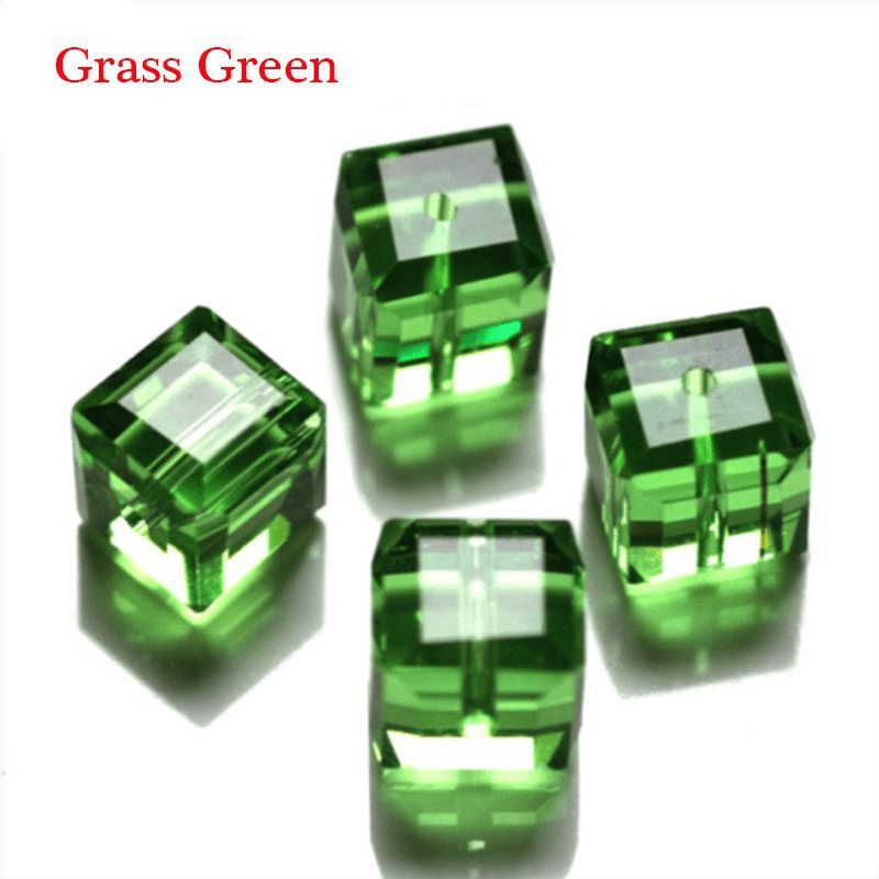 5 Strands Czech Faceted Round Crystal Spacer Beads 8mm Emerald Green  (340-360pcs) for Jewelry Craft Making Supplies CC2R824