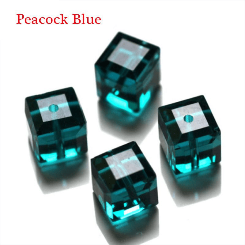 Image of 100pcs Of 4mm Cube-shaped Glass Beads For Crafting Jewelry And Using As Spacers