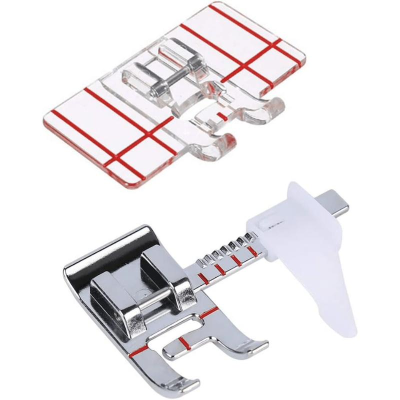 2pcs Easy Adjustable Guide Presser Foot Ruler Sewing Machine Accessories  Presser Feet Foot For Low Shank Singer Brother
