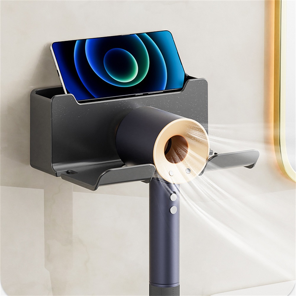 2 In 1 Aluminum Alloy Wall Mount Holder For Dyson Supersonic Hair