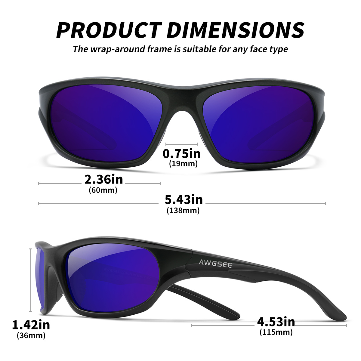 Polarized Sunglasses for Men Fishing Driving Running Golf Sports Glass –  Pattan Australia