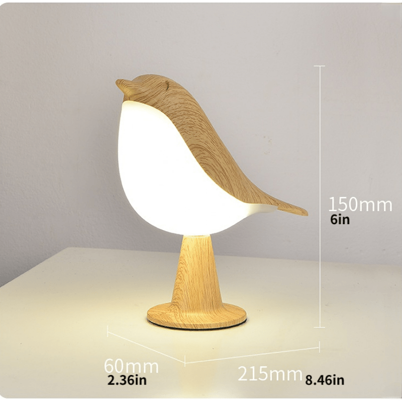 Veilleuse Touch Dimming Car Décoration Aromathérapie Oiseau Lampe de Table  Abs Pc Creative Tri-color Smart Charging Magpie